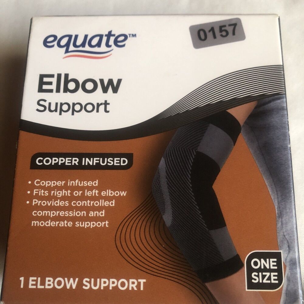 Equate Elbow Support Copper Infused Compression & Moderate Support - Picture 5 of 5